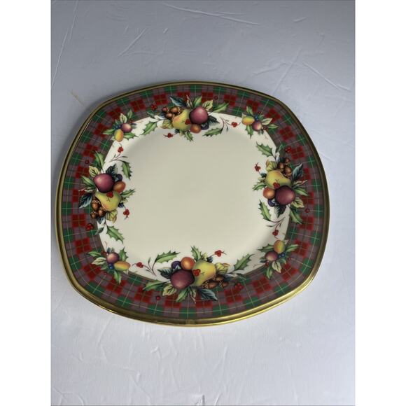 Lenox Other - NOS Lenox Holiday Tartan 8 3/4" Accent Square Luncheon Plate USA Quality w/Tag